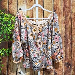 Chicme Floral Blouse Size L